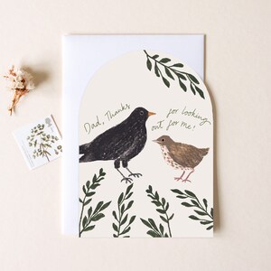 Amsel Vatertagskarte | Vogel-Liebhaber-Karte für Papa