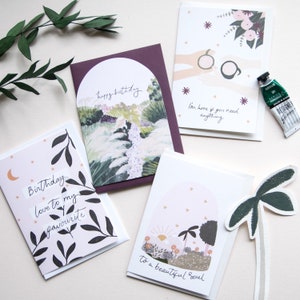 Cartão de aniversário do jardim para ela | de aniversário do jardineiro | Cartão para amigo | Cartão para mamãe | Cartão para esposa | Cartão para Filha | Cartões para ela imagem 3