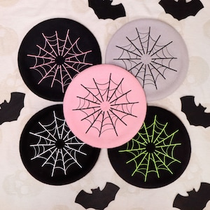 Spiderweb Wool Beret: Halloween Costume Hat