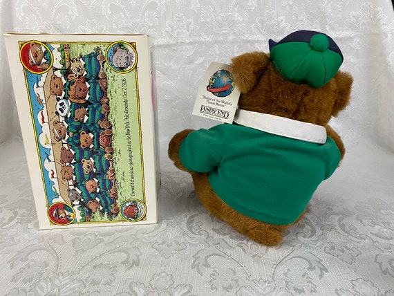 Vintage 1991 Lands End & Gund Plush Teddy Rugby Bear Coach