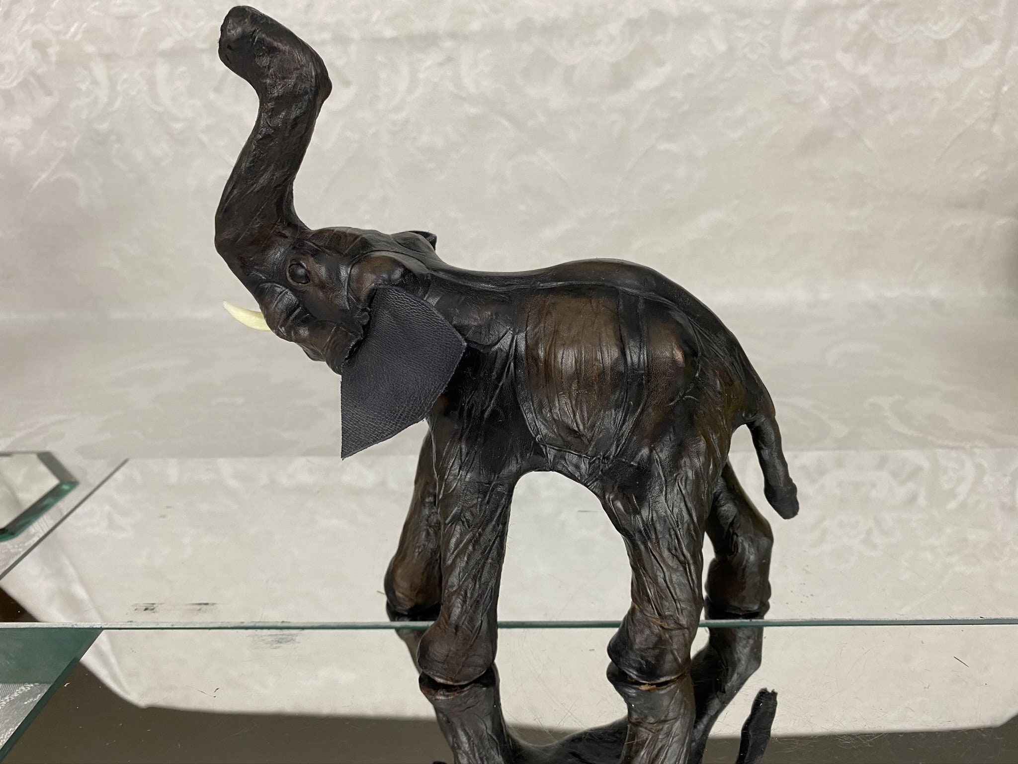 Vintage Elephant Collectible Figurine Statue Trunk Up with Etsy