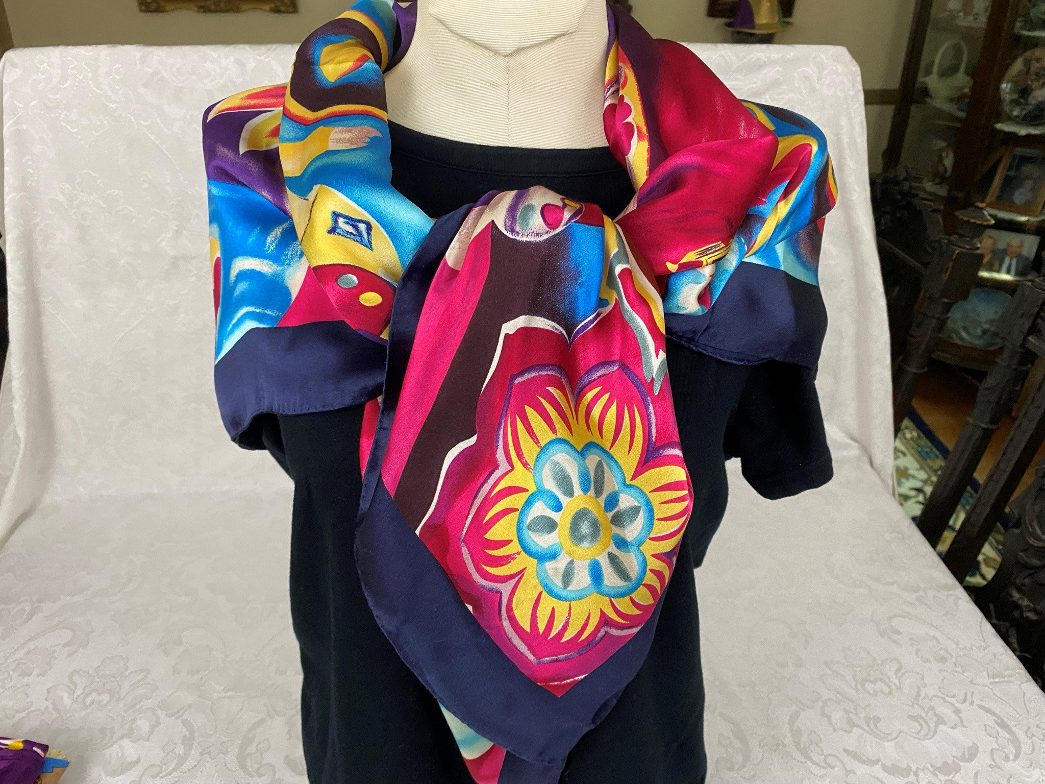 signature echo silk scarf