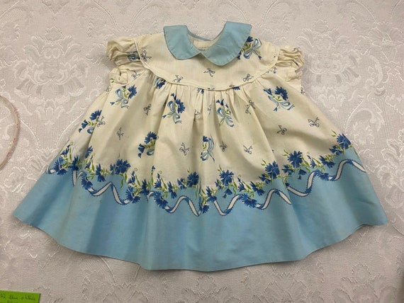 Vintage Baby Girl Toddler Clothes Printed Floral … - image 2