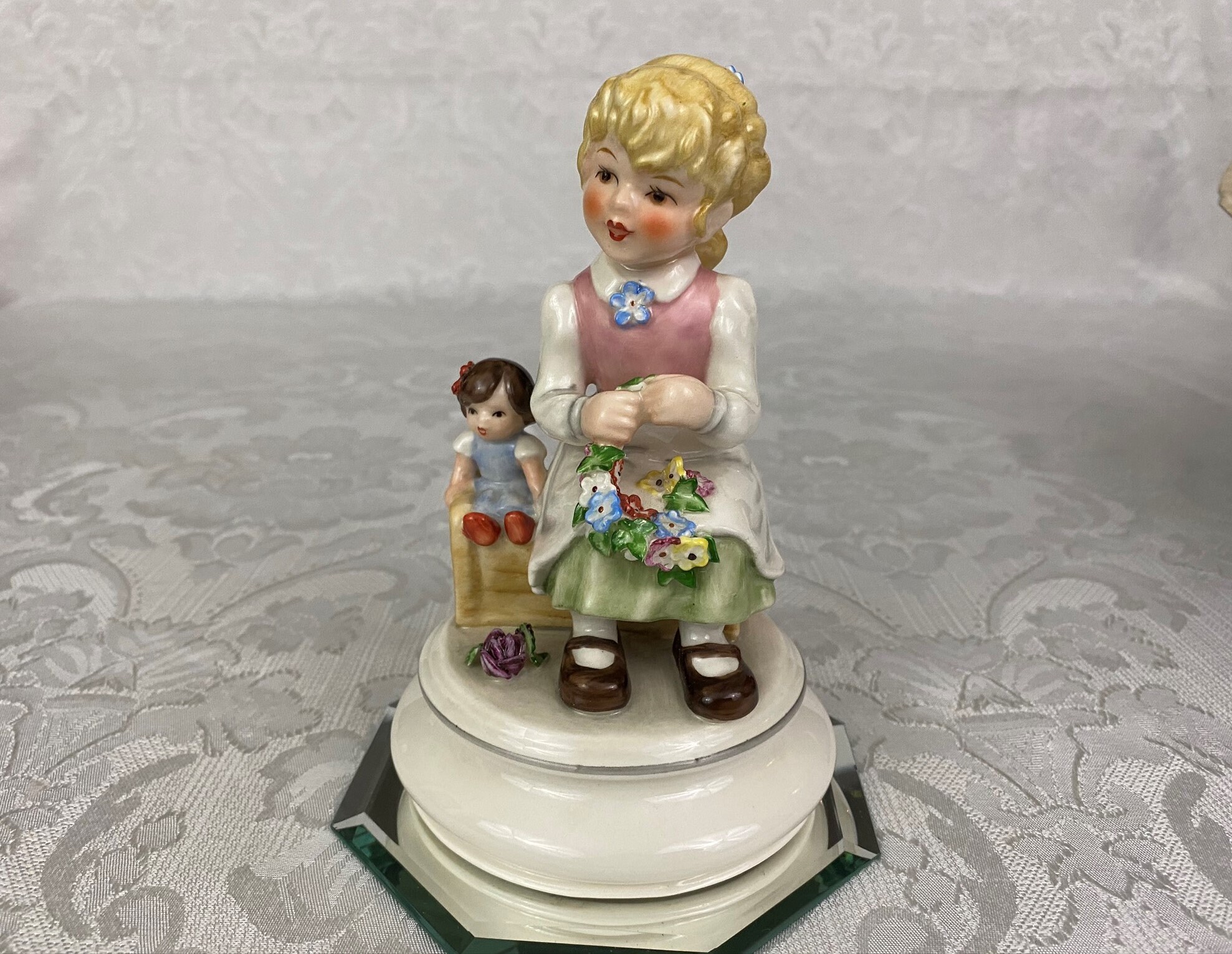 Vintage Goebel Lore Blumenkinder Figurine Girl Weaving Garland Etsy