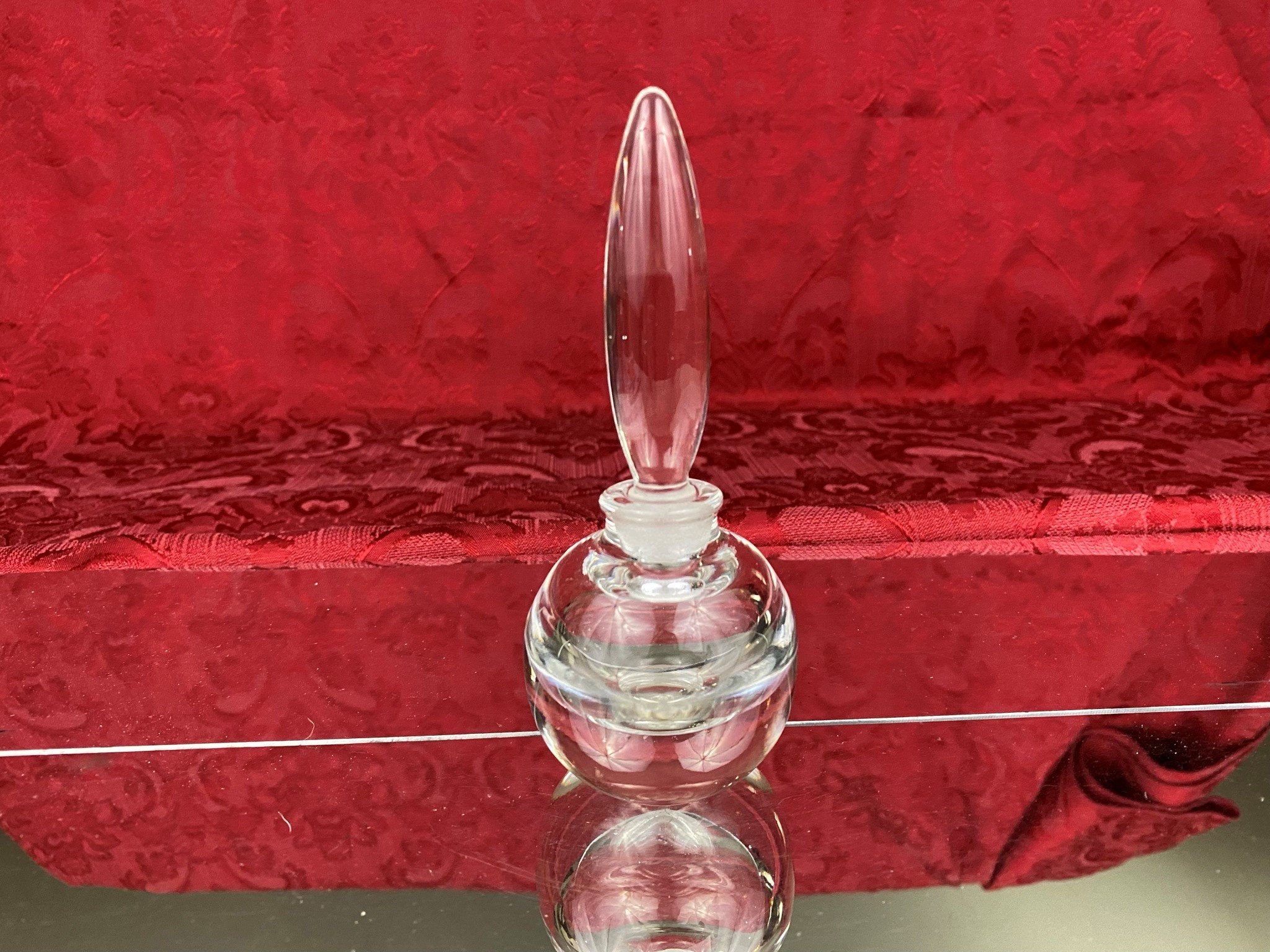 Vintage Hand Blown Art Glass Perfume Scent Bottle Tall Stopper Etsy