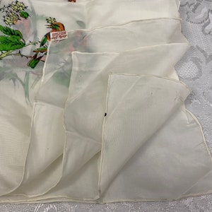 Foulard Vintage 100% Soie Sally Gee - Fabriqué Au Japon - Multi-couleurs