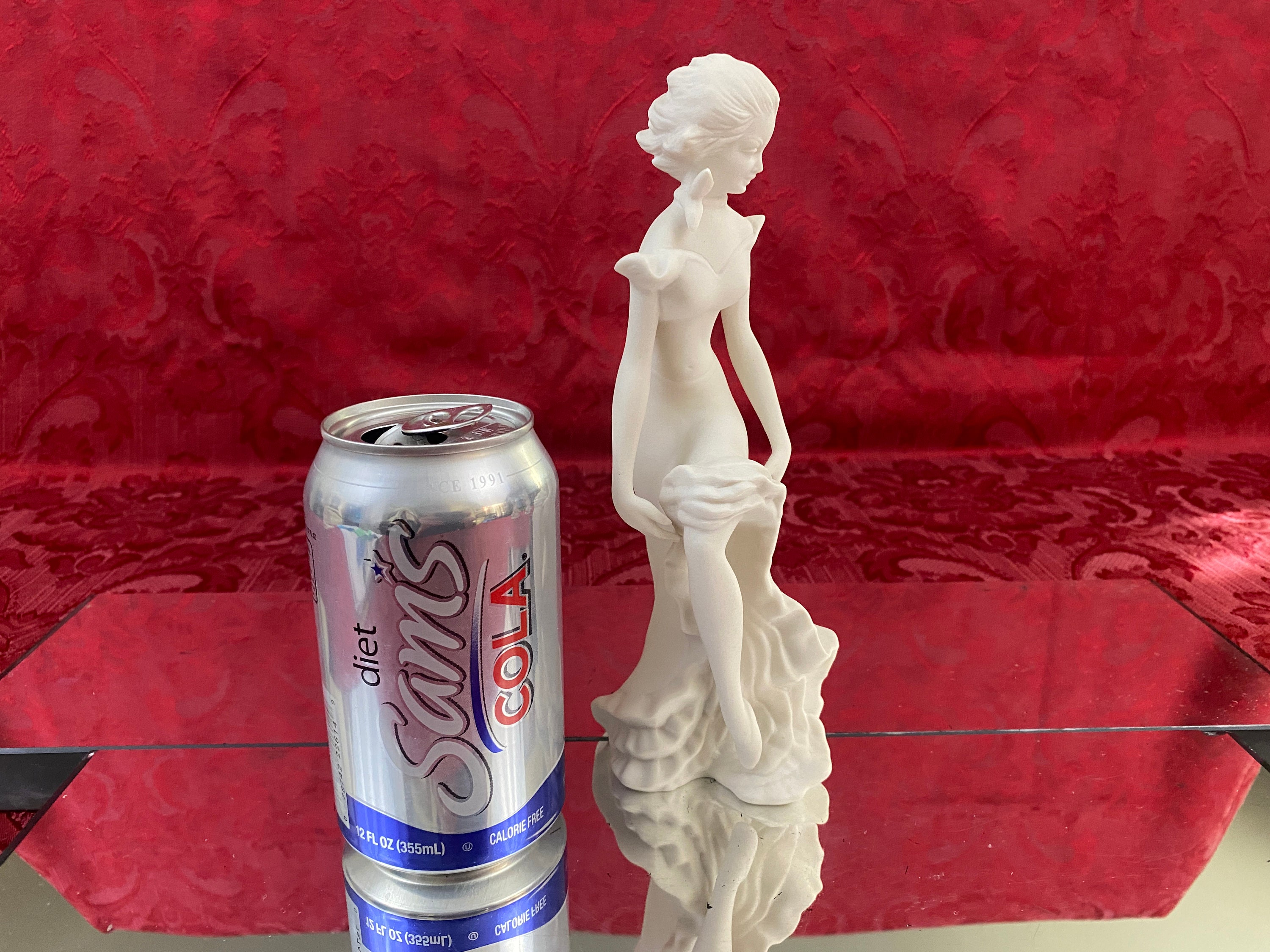 Porcelain Bisque Dancing Woman Figurine Very Detailed Vintage Bavaria Germany Forest Statue F618