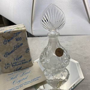 Vintage Princess House Lead Crystal Cut Glass Perfume Scent Bottle Collectible Vanity Original Packaging PB53