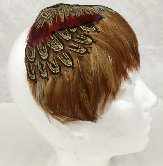 Vintage Women Francis Heklin Pheasant Feather Ban… - image 3