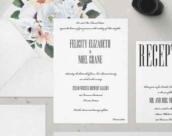 Wedding Invitation Suite - FELICITY & NOEL | Wedding Invitations | Wedding Invitation | Floral Invitation | Wedding Calligraphy Invites