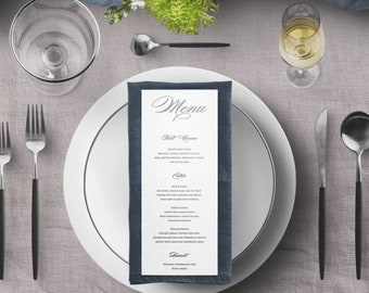 Foil Wedding Menu ALICIA & WILLIAM