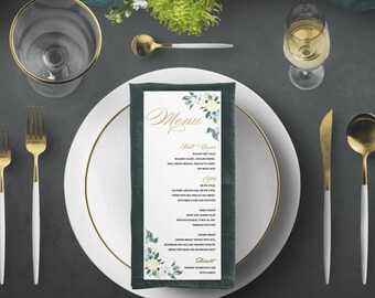 Foil Wedding Menu KIRA & SCOTT