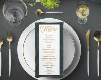 Foil Wedding Menu CRISTINA & PRESTON