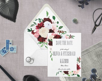 Custom Foil Wedding Save the Date - OLIVIA & FITZGERALD