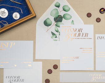 Foil Wedding Invitation Suite - CONNOR & OLIVER | Wedding Invitations | Wedding Invitation | Elegant Invitation | Modern Wedding Invites