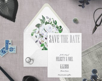 Custom Foil Wedding Save the Date - FELICITY & NOEL