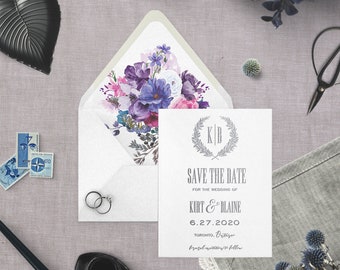 Custom Foil Wedding Save the Date - KURT & BLAINE