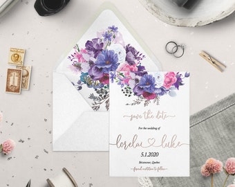 Custom Foil Wedding Save the Date - LORELAI & LUKE