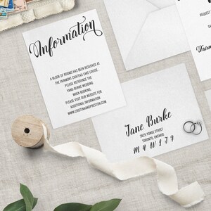 Wedding Invitation Suite CRISTINA & PRESTON Wedding Invitations Wedding Invitation Floral Invitation Wedding Calligraphy Invites image 4