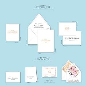 Foil Wedding Invitation Suite CONNOR & OLIVER Wedding Invitations Wedding Invitation Elegant Invitation Modern Wedding Invites image 7