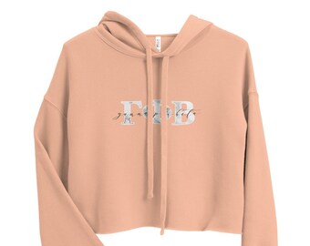 Gamma Phi Beta Muted Blush Sorority Cropped Sweatshirt / Muted Blush / Marble Lettering / Greek Sweatshirts / Sorority / G Phi B