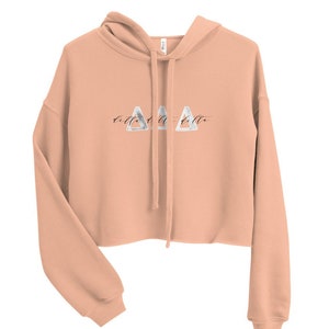 Delta Delta Delta Muted Blush Sorority Cropped Sweatshirt / Muted Blush / Marble Lettering / Greek Sweatshirts / Sorority / Tri Delt