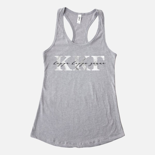 Tanque de sororidad de mármol / Gris / Sororidad / Delta Zeta / Gamma Phi Beta / Kappa Alpha Theta / Kappa Delta / Kappa Kappa Gamma / Phi Mu / Sigma