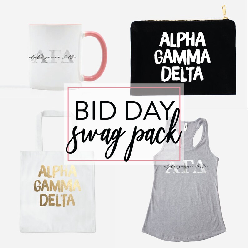 Custom Bid Day Sorority Swag Pack / Sorority Gift Set / Coffee Etsy