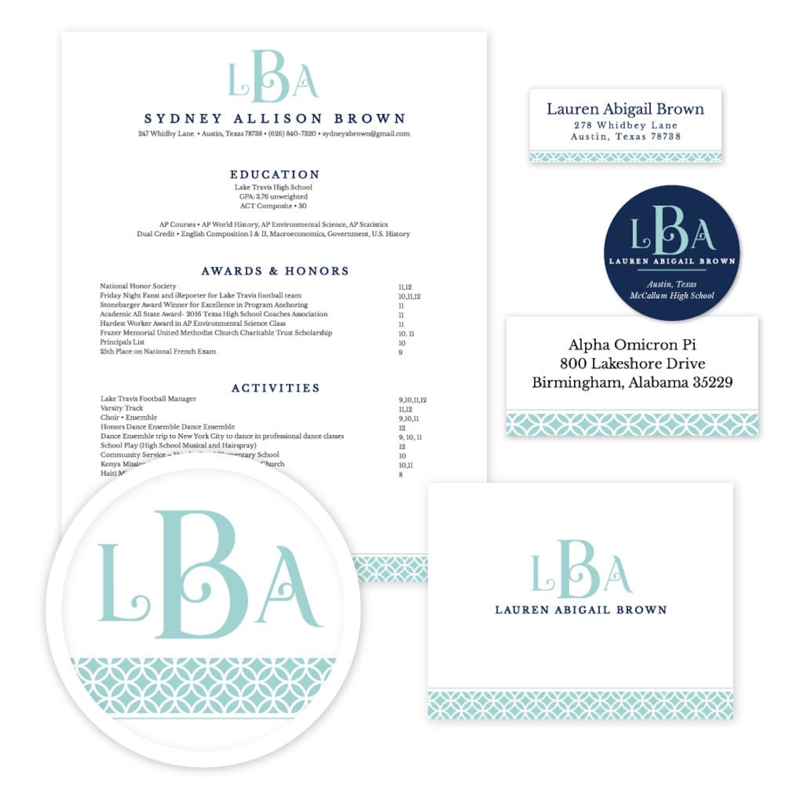 Editable Sorority Packet Template / Lattice Monogram / Social Etsy Editable Sorority Packet Template / Lattice Monogram / Social Etsy