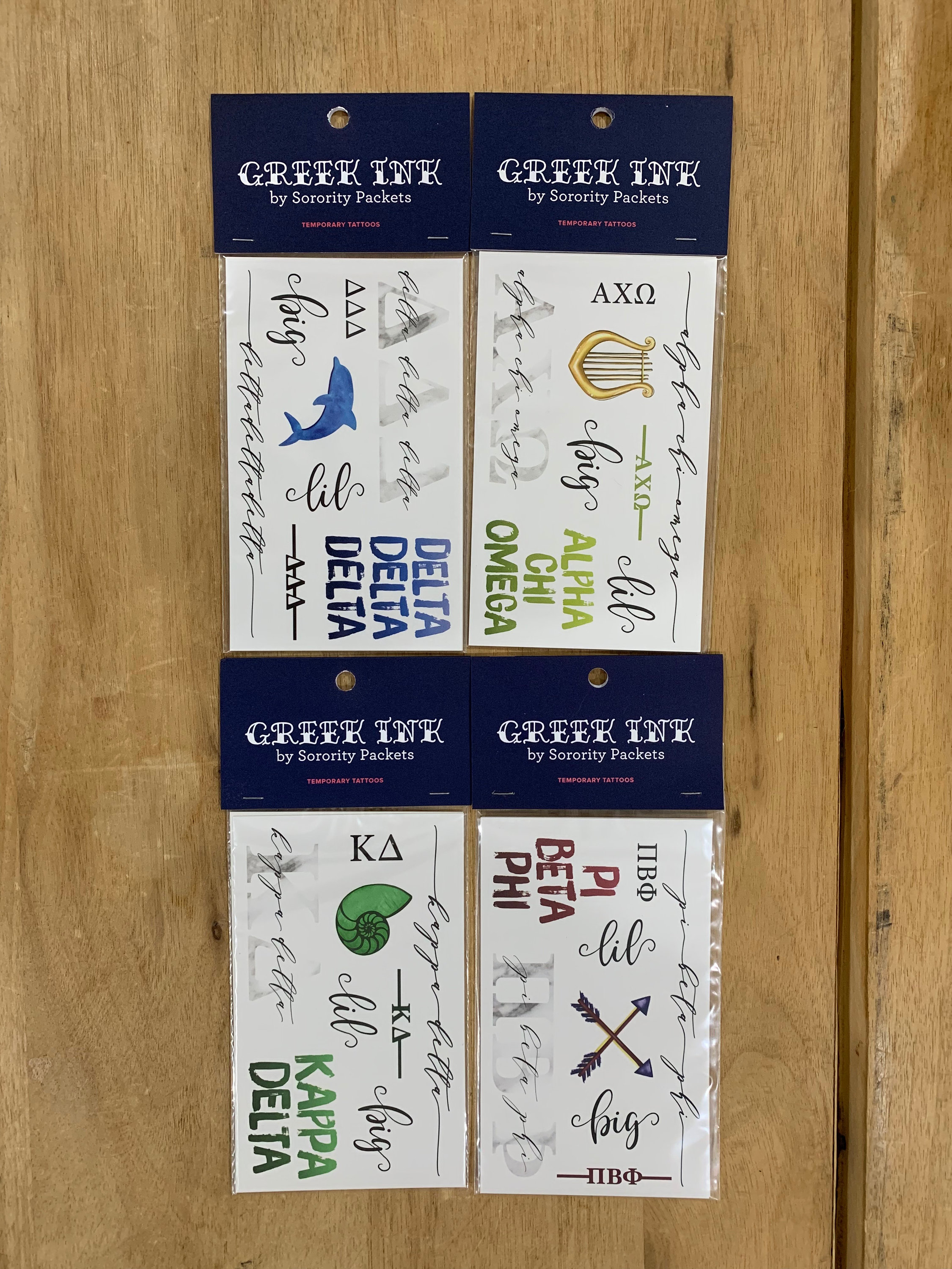 Kappa Delta Tattoo Set / Temporary Tattoo / Sorority Tattoo / Etsy