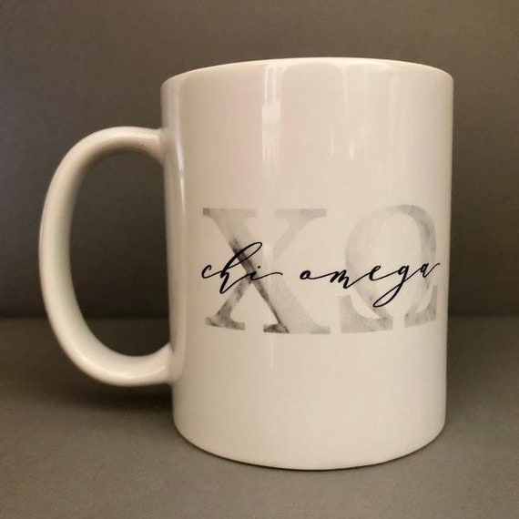Alpha Chi Omega Coffee Mug / White / Coffee Mug / Sorority Coffee Mug / A Chi  O Coffee Mug / Marble Sorority Mugs / Greek Mug / - Etsy
