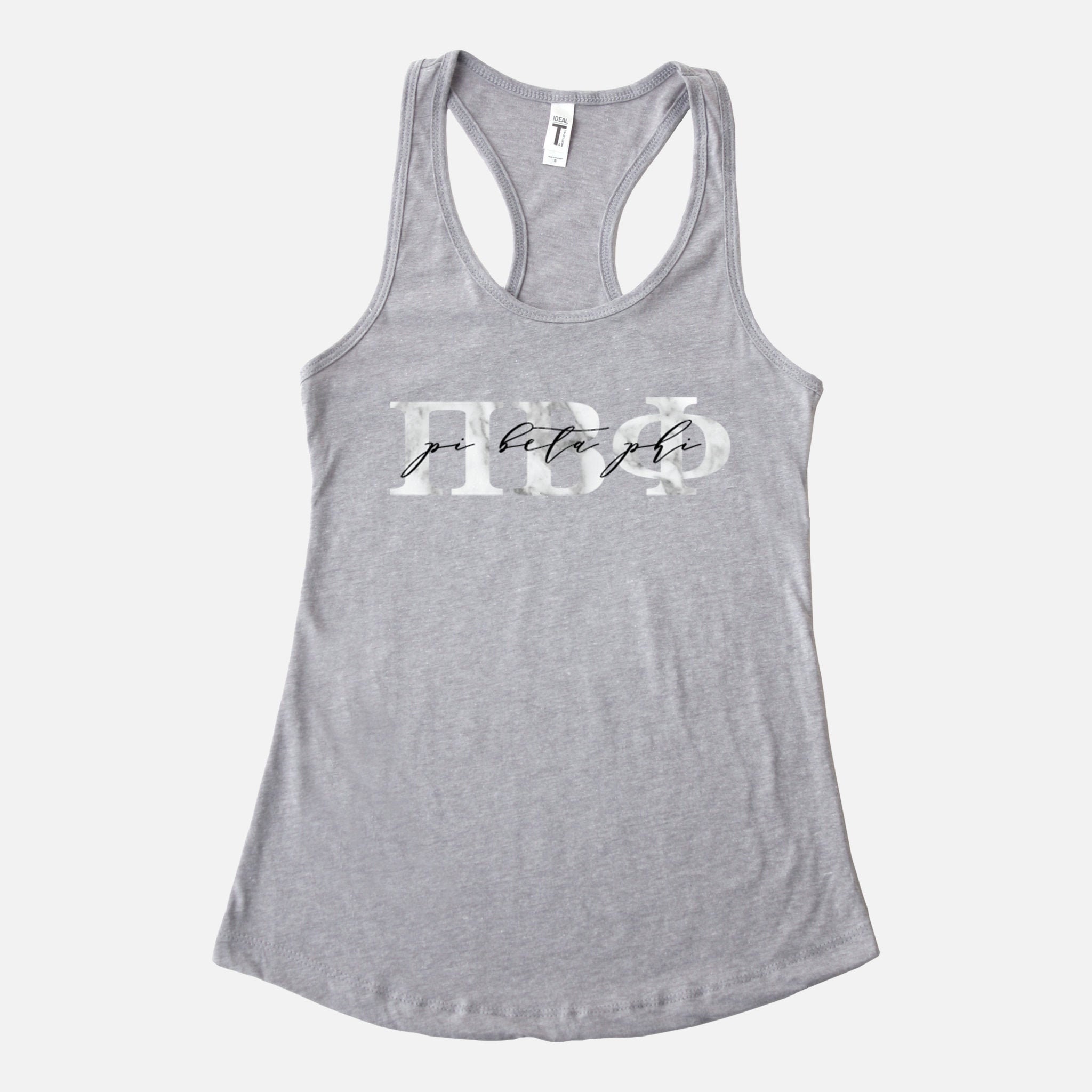 Custom Marble Sorority Tank / Gray / Marble Lettering / Greek | Etsy