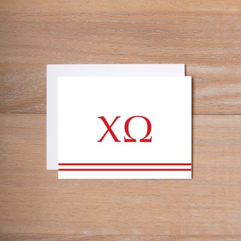 Paper Party Supplies Note Cards Alpha Omicron Pi Note Card Set Preppy Preppy Greek Note Cards Greek Note Cards Greek Gifts Aoii Note Cards