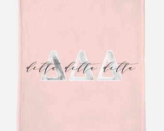 Gamma Phi Beta Sorority Blanket / Marble & Blush / - Etsy
