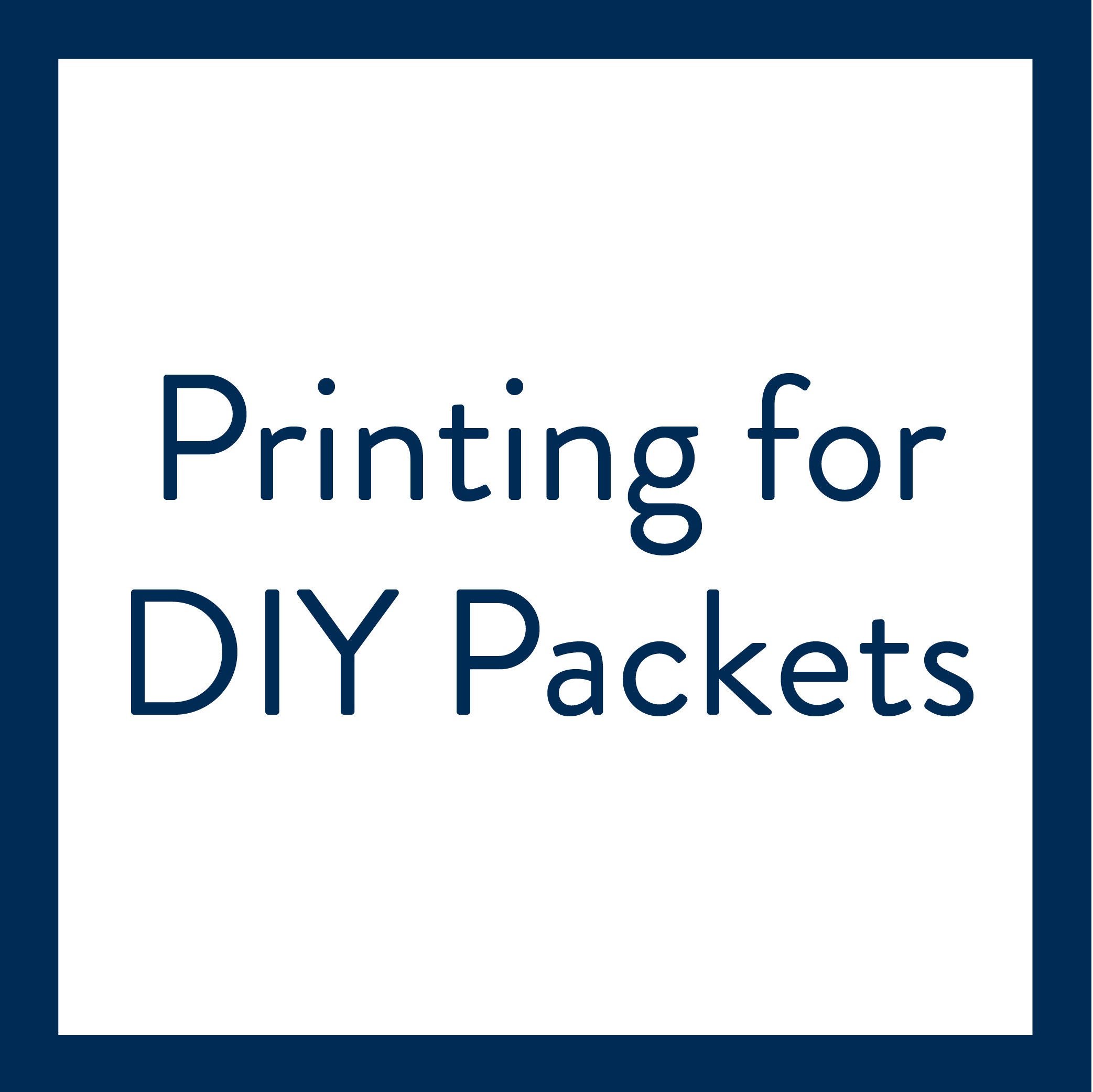 Printing for DIY Sorority Packets