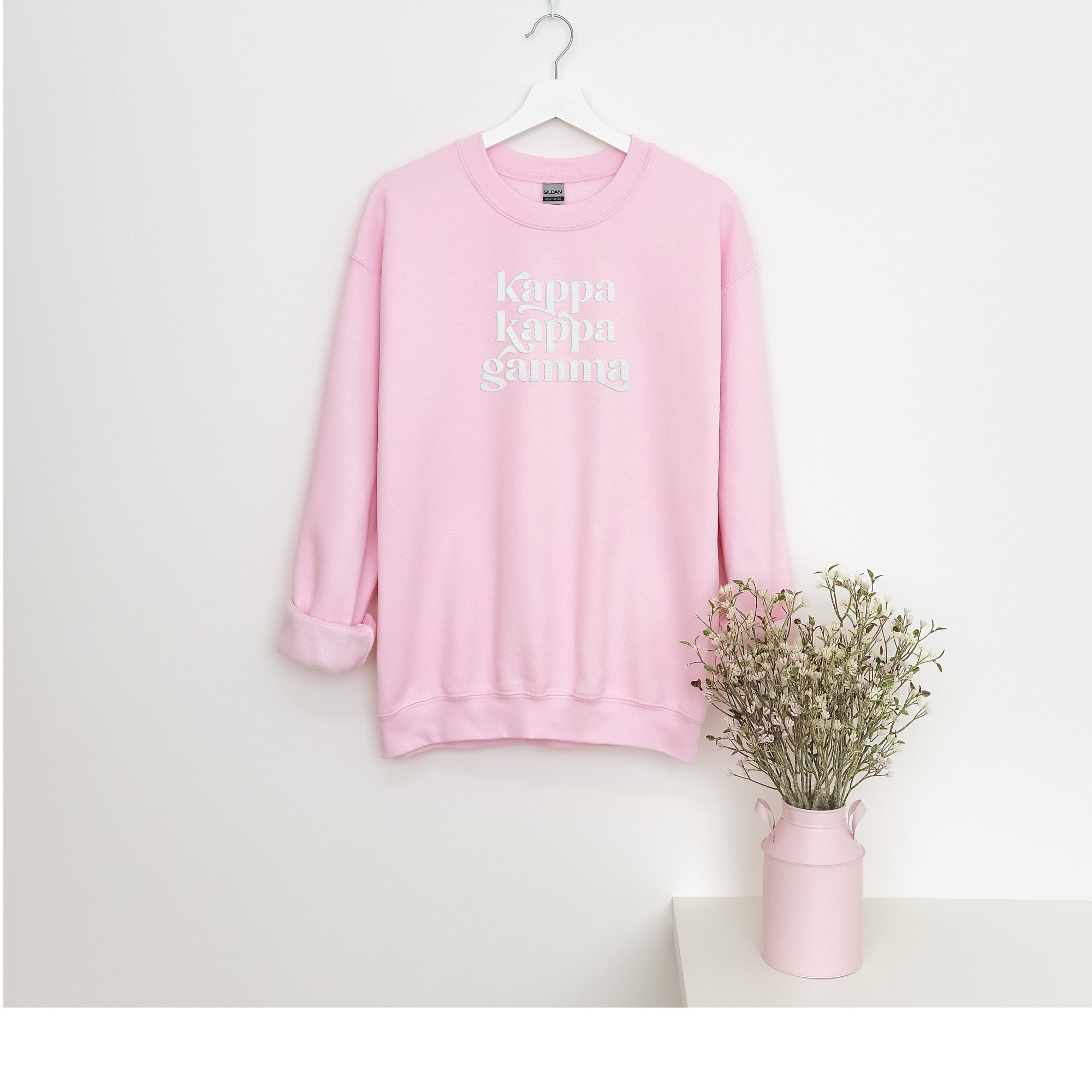 Kappa Gamma Pink Kappa Sweatshirt Kappa Kappa Gamma Pink Crest