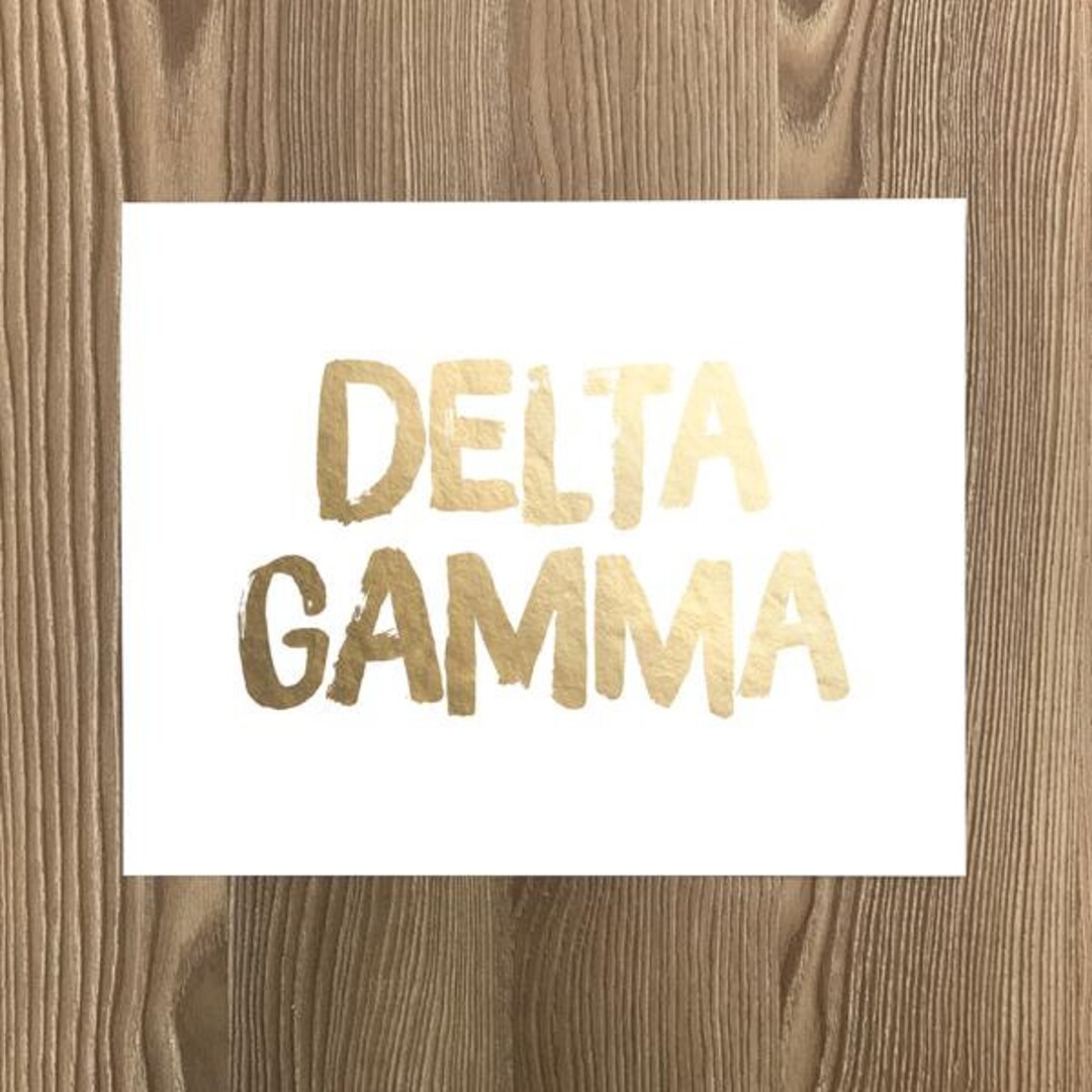 Delta Gamma Art Print / Gold Foil / Sorority Art Prints / - Etsy