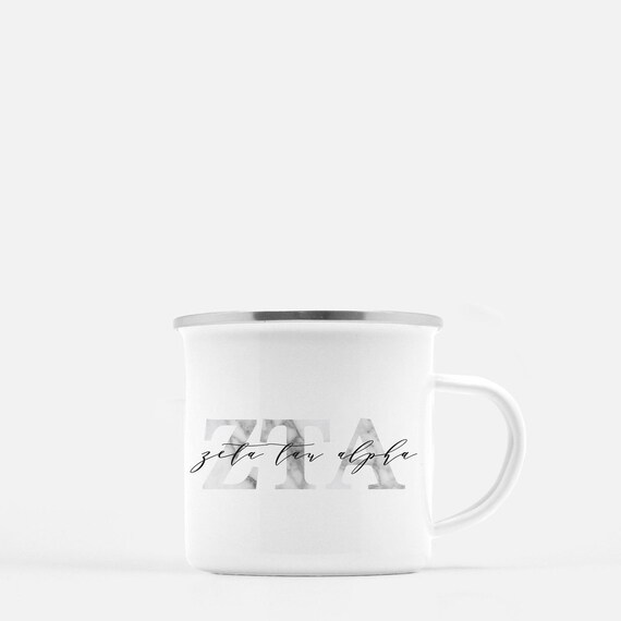 Zeta Tau Alpha Coffee Mug / Metal / Coffee Mug / Sorority Coffee Mug / Zeta  Coffee Mug / Metal Sorority Camp Mugs / Greek Mug /