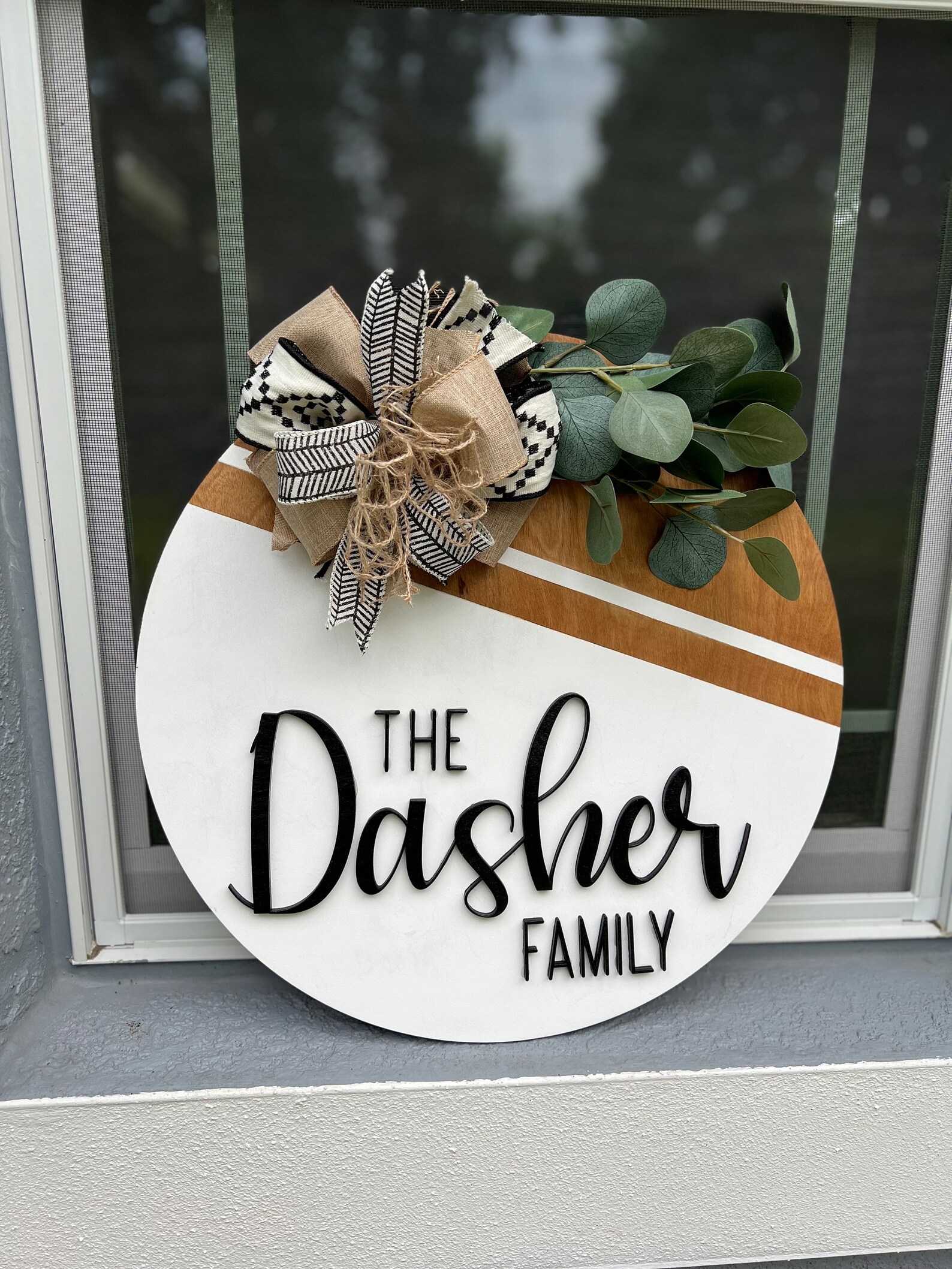 Farmhouse Door Hanger, Family Name Door,personalized Family Last Name ...