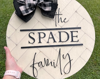 Front Door Decor | Welcome Sign | Family Name Sign | Last Name Sign | Front Door Wreath | Housewarming Gift | Wedding Gift