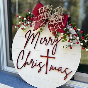 Merry Christmas Door Hanger, Christmas Door Decor, Christmas Door Hanger, Merry Christmas