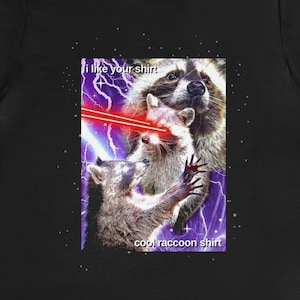 Camisa legal de guaxinim, camisa engraçada de guaxinim, camisa meme de guaxinim, camisa meme, camisa de gambás, camiseta estranha, camisetas gráficas, tendências, humor negro