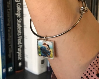 Outlander Charm Bracelet, select your charm, S1-S7, stainless steel, adjustable bangle, add multiple  charms