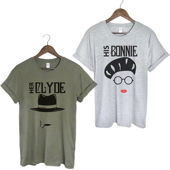 Bonnie & Clyde Matching Couple Shirts And Adult Costumes Bonnie & Clyde Matching Couple Shirts And Adult Costumes