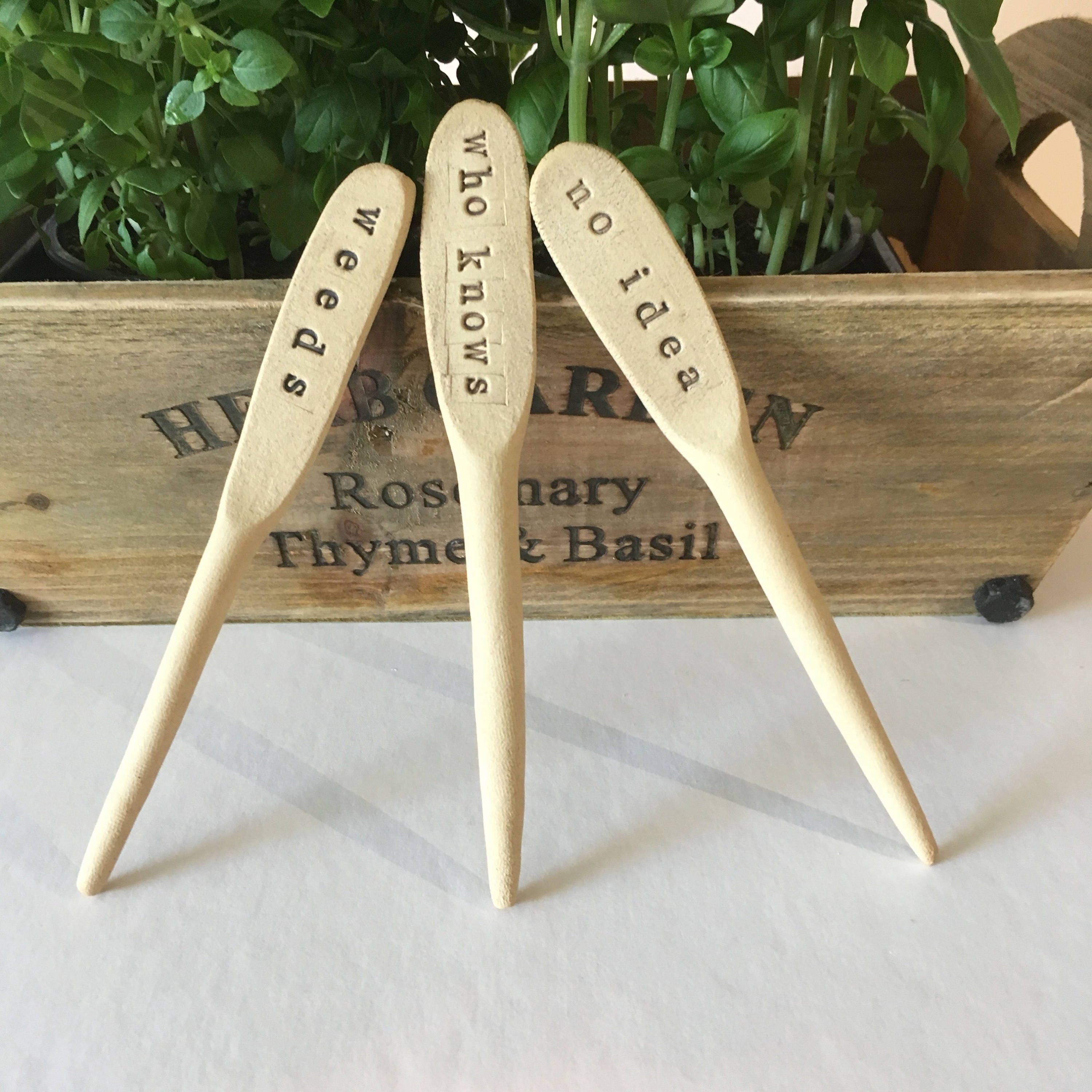 3 garden markers plant markers garden stake plant stake Etsy