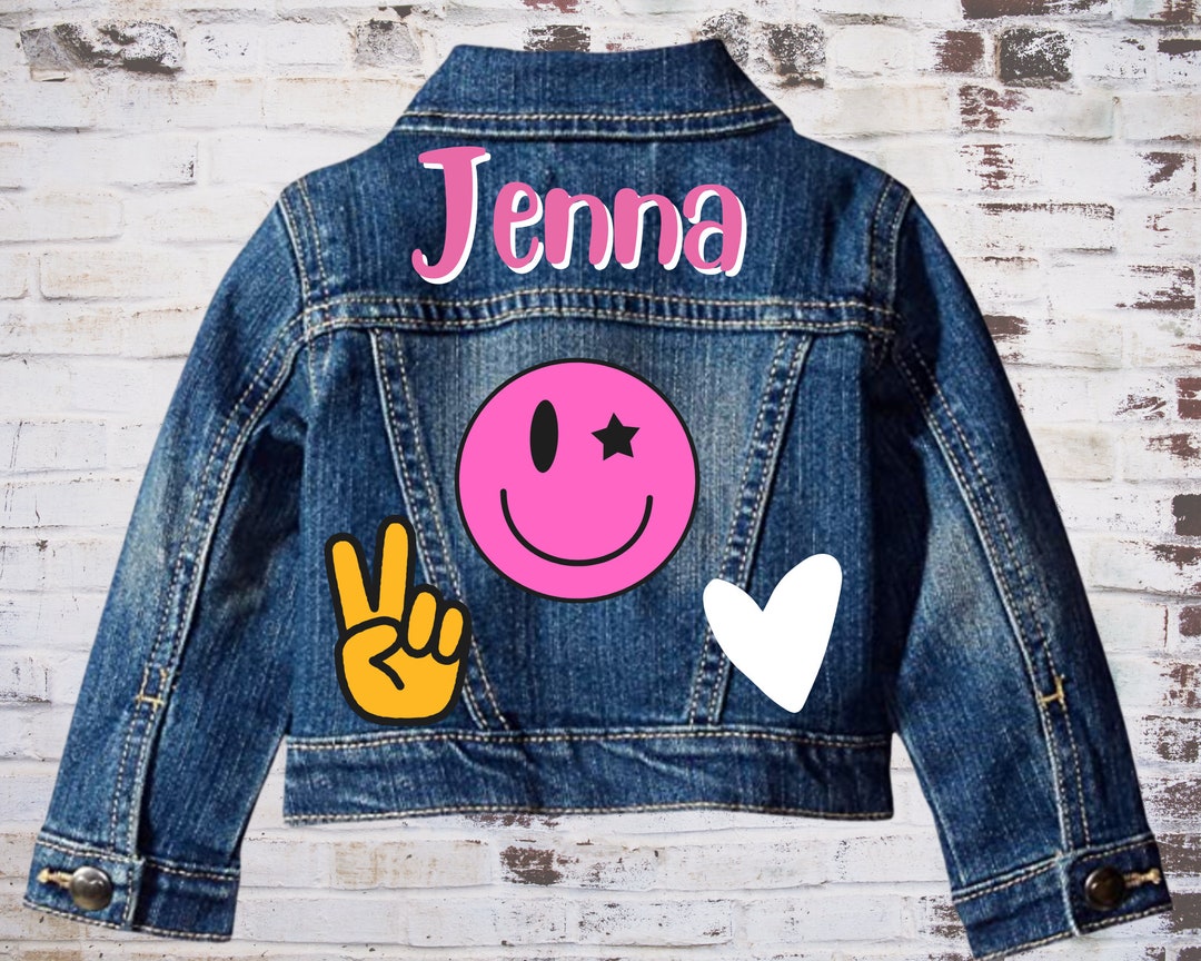 Toddler Denim Jacket Kids Denim Jacket Custom Denim Jacket Etsy