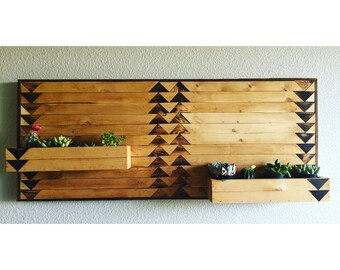 Boho succulent wall planter