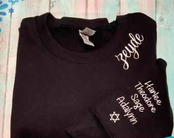 Personalized Zeyde Sweatshirt with Kids Names, Embroidered Zayde Sweatshirt, Gift for Grandpa, Jewish Gift for Grandpa, Hanukkah Gift