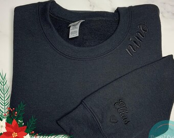 Custom Nino Embroidered Sweatshirt, Personalized Nino Sweatshirt with Kids Names, Nino Sweatshirt, Grandpa Sweatshirt, Tito Gift, Xmas Gift