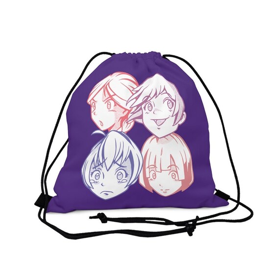 Anime Drawstring Bag Anime Characters Drawstring Bag Anime Etsy
